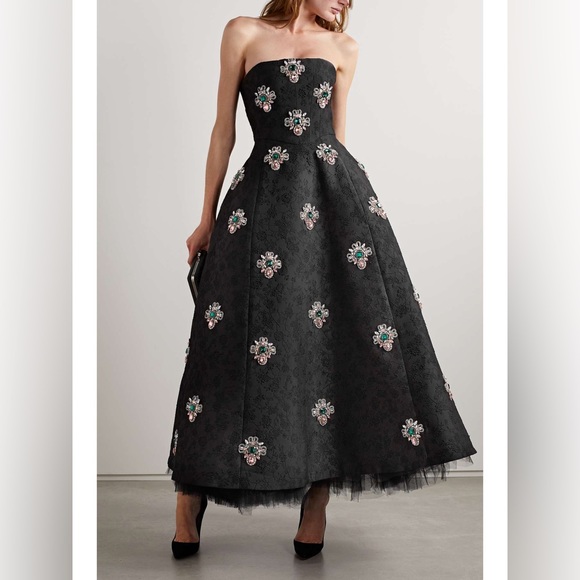 CAROLINA HERRERA
Strapless crystal-embellished embroidered cloqué gown - Picture 10 of 12